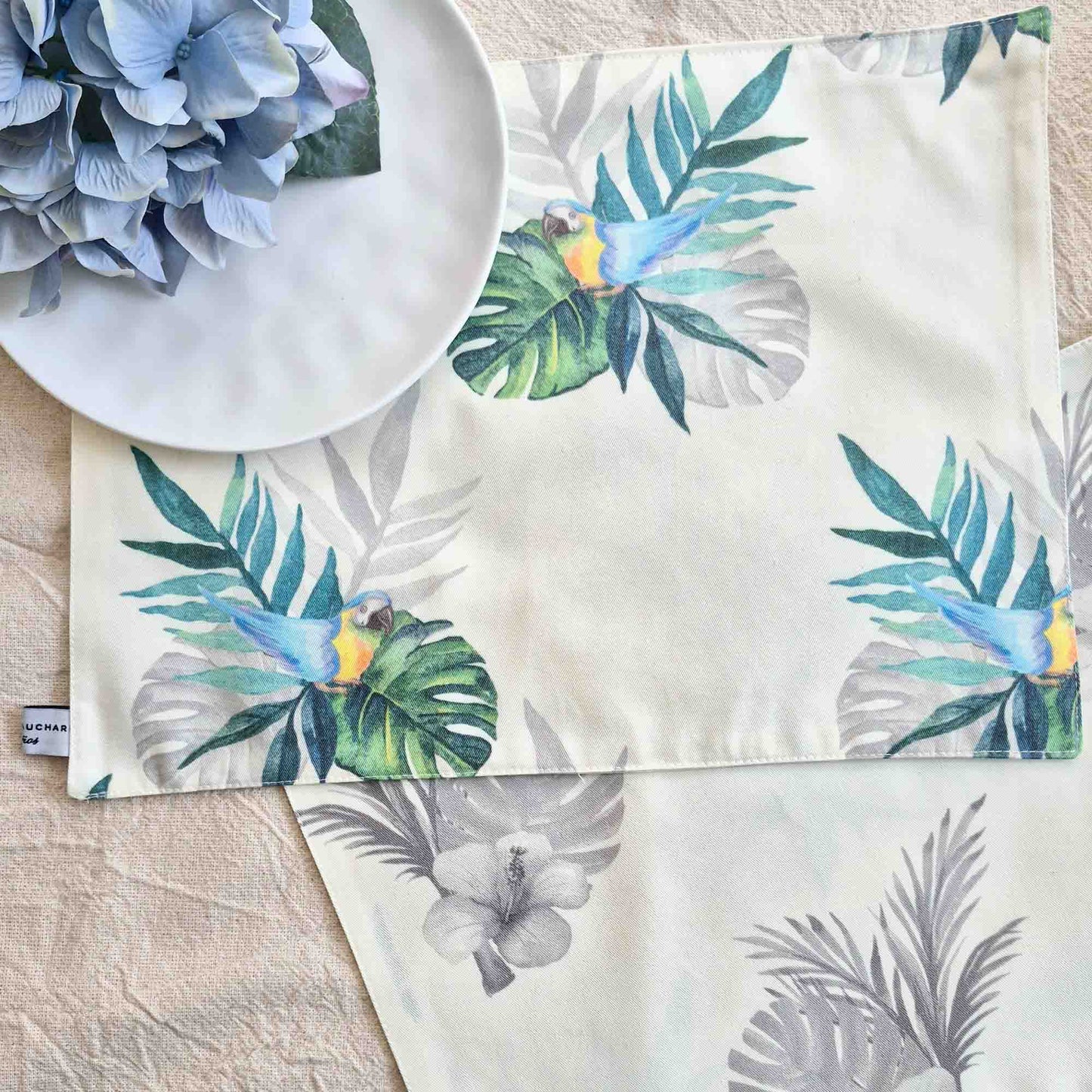 Set 4 Individuales Reversibles Tropical María