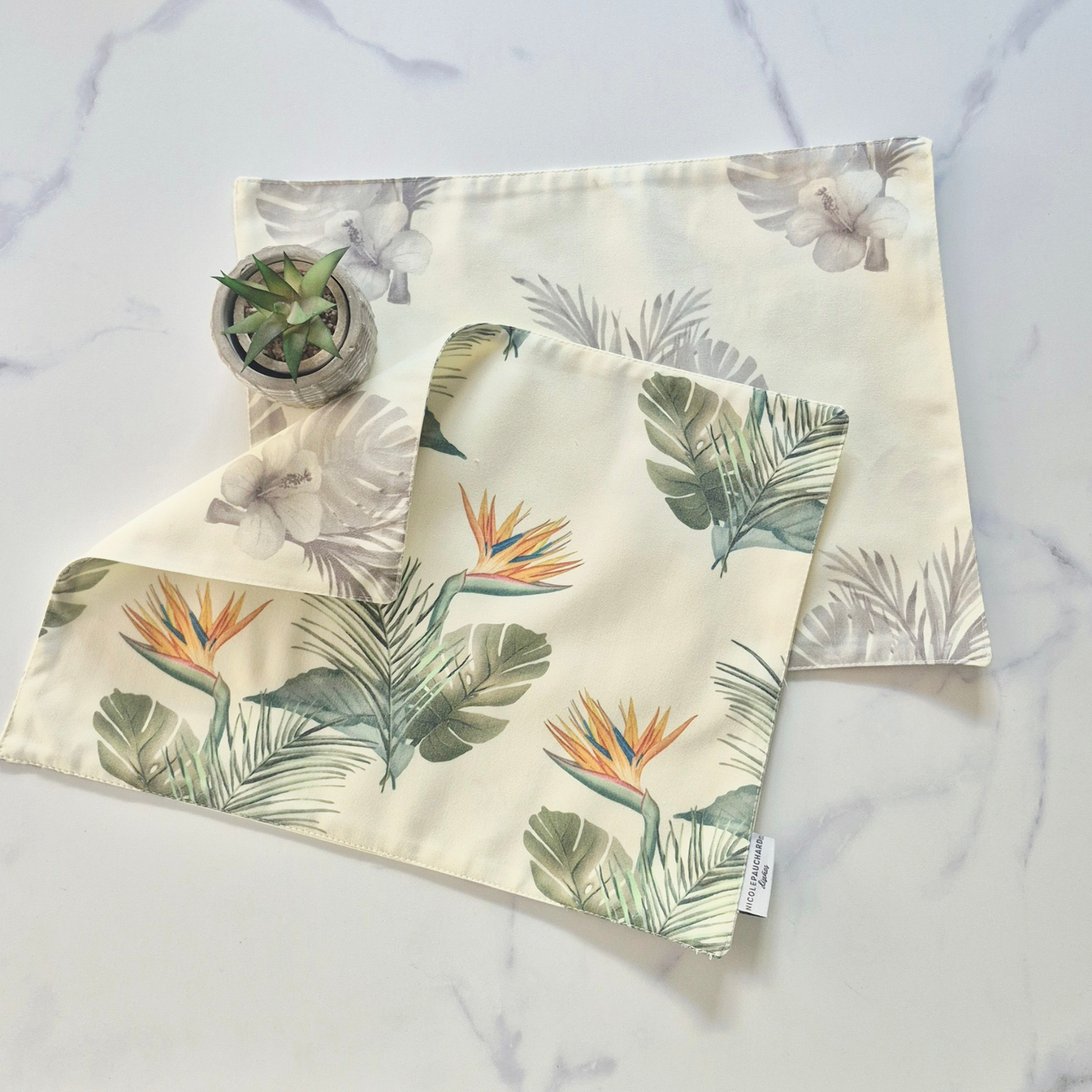 Set 4 Individuales Reversibles Nina Tropical